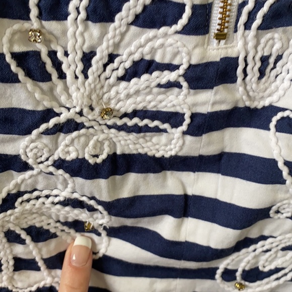 Navy Stripe Lilly Pulitzer Rhinestone Skirt - Picture 5 of 6